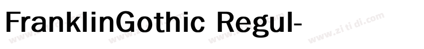 FranklinGothic Regul字体转换